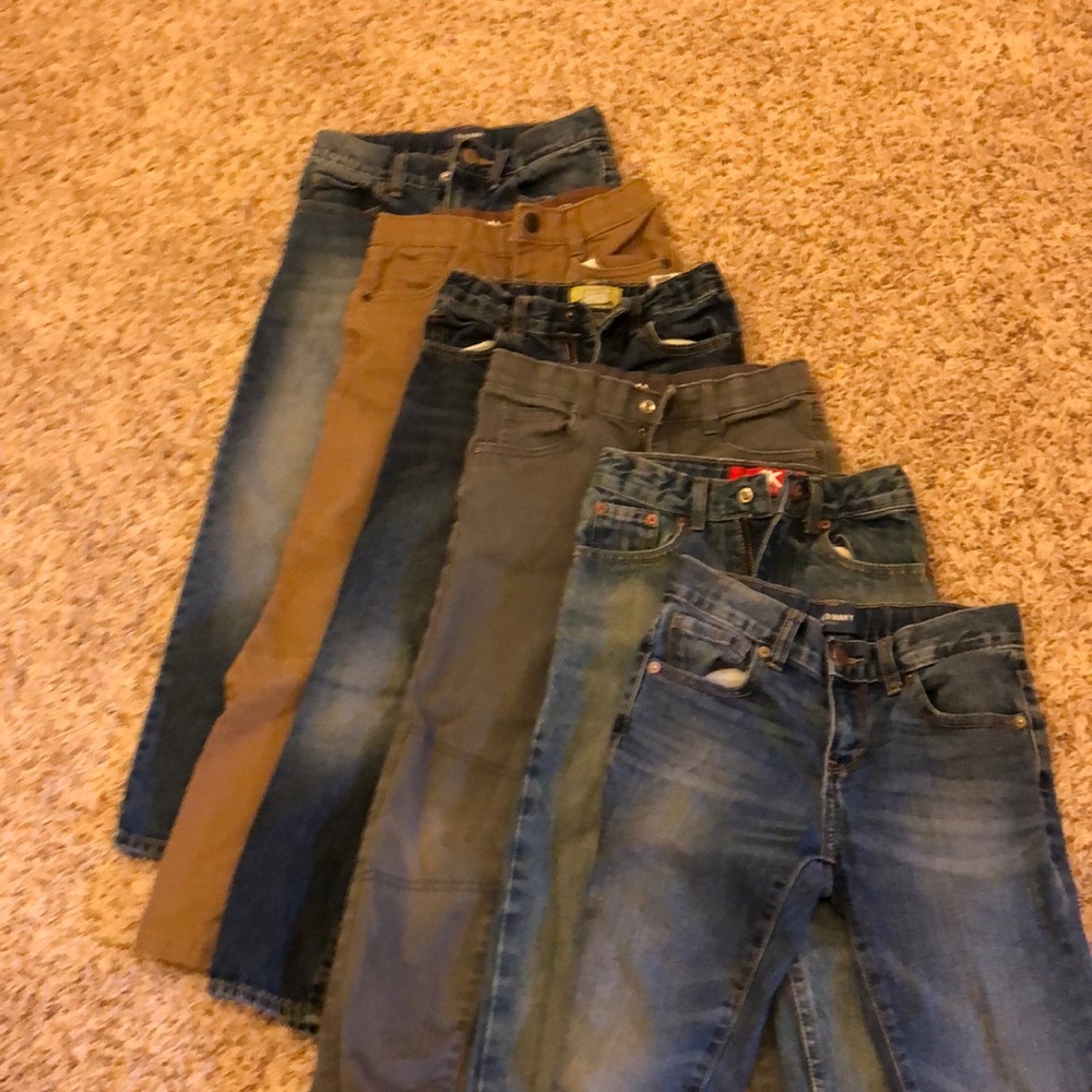 Bundle (6 pairs) Boys size 7 Jeans, gently worn